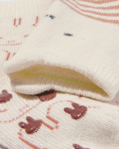 2 paires de chaussettes bébé Miffy terry beige 3-6 m - 4790092 - HEMA