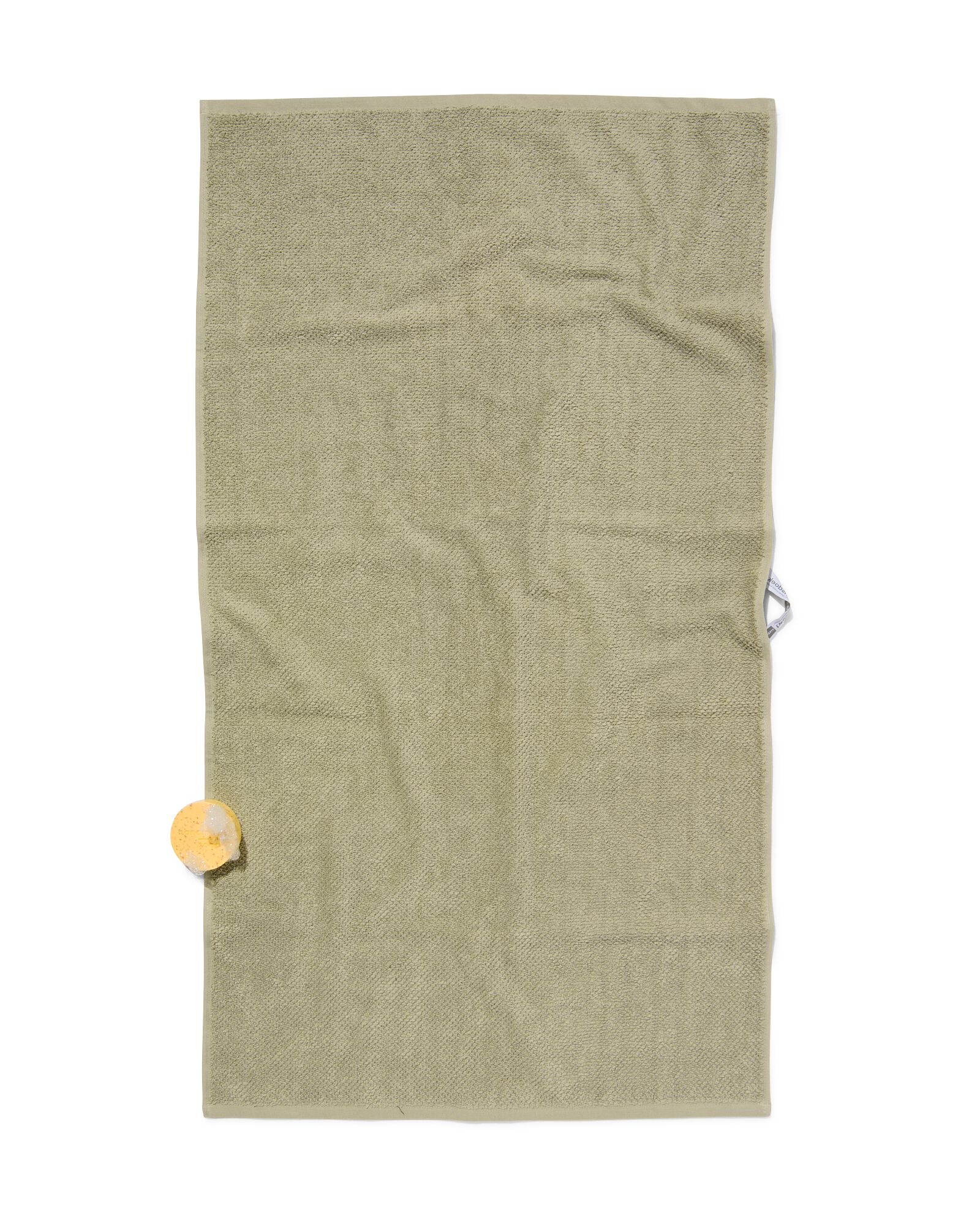 serviette de bain 2&egrave;me vie coton recycl&eacute; vert clair vert clair - 1000031877 - HEMA