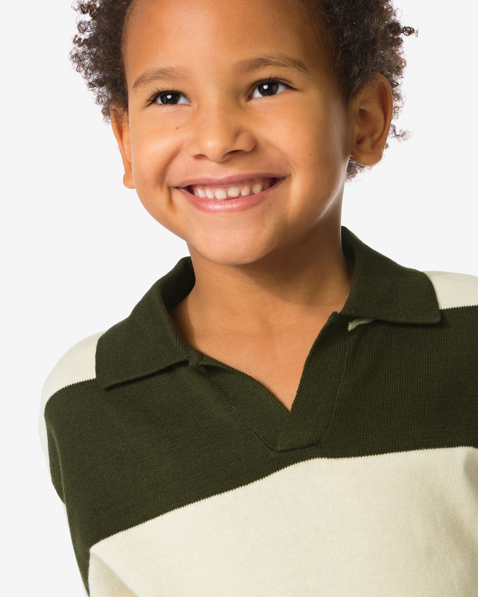 Kinderpullover, Feinstrick mit Streifen dunkelgr&uuml;n dunkelgr&uuml;n - 30710703DARKGREEN - HEMA