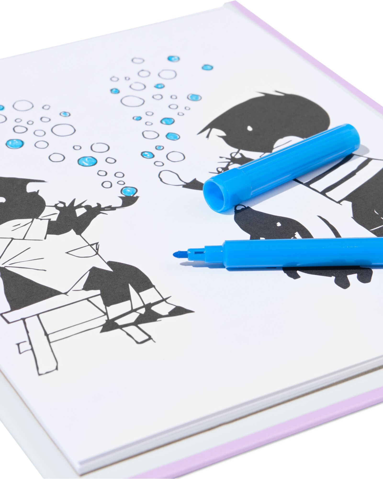 Livre de coloriage Takkie et Siepie avec 8 marqueurs  - 15900480 - HEMA