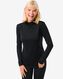 t-shirt thermique femme avec un col noir noir - 19640251BLACK - HEMA