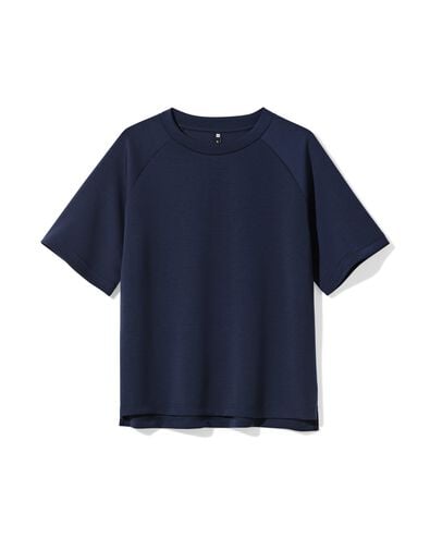 Damen-T-Shirt Elly, entspannte Passform, Jersey dunkelblau dunkelblau - 36206830DARKBLUE - HEMA