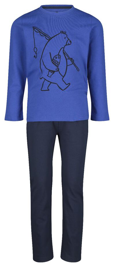 Kinder-Pyjama, Bär blau - 1000020676 - HEMA