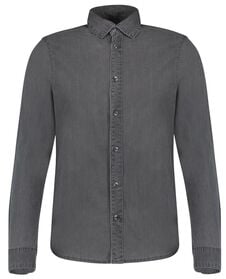 chemise homme look denim gris gris - 1000025373 - HEMA