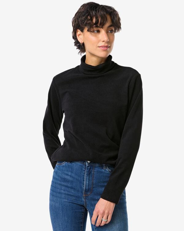 pull femme Emilia polaire noir noir - 36205880BLACK - HEMA