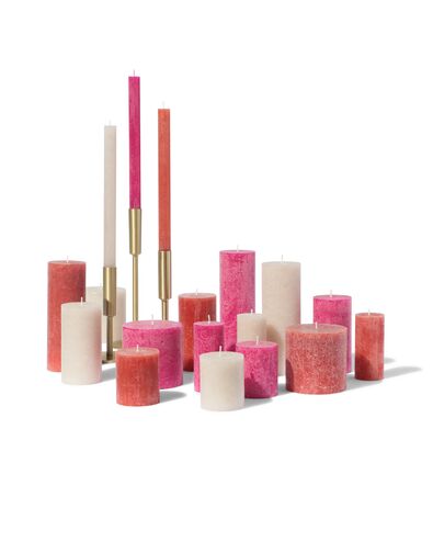 bougies rustiques naturel 7 x 19 - 13503015 - HEMA