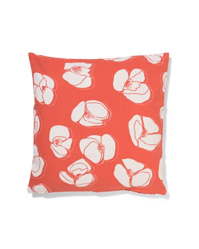housse de coussin 50 x 50 cm coton fleurs rouge - 7326008 - HEMA