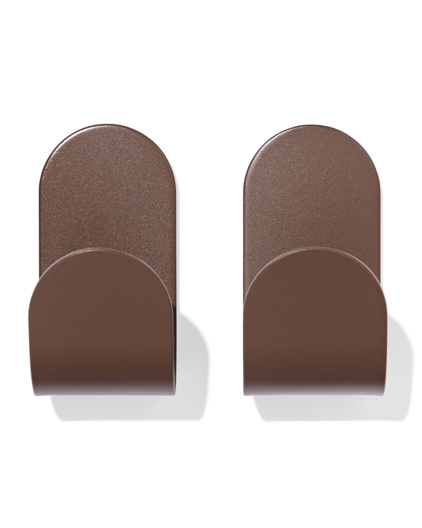 plakhaak 5x2.5cm rvs bruin - 2 stuks - 80300182 - HEMA