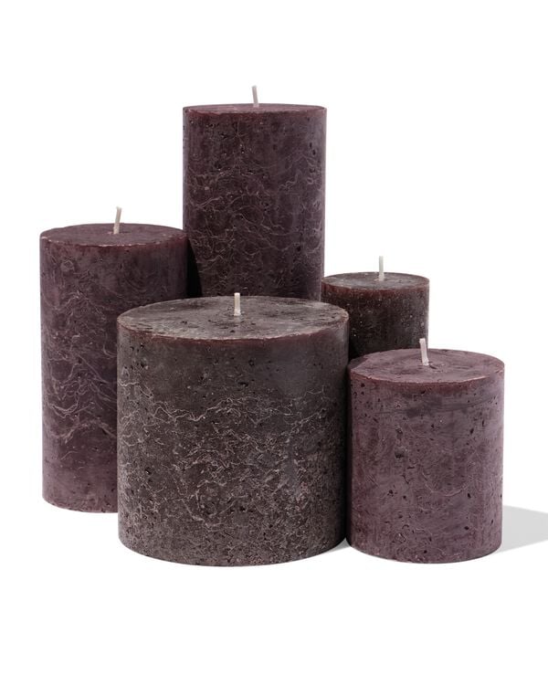 bougies rustiques marron foncé marron foncé - 2000000425 - HEMA