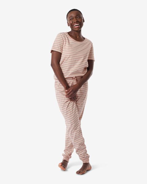 pyjama femme en coton naturel naturel - 1000030235 - HEMA