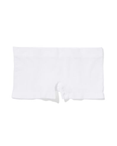 boxer femme sans coutures c&ocirc;tel&eacute; blanc blanc - 21900175WHITE - HEMA