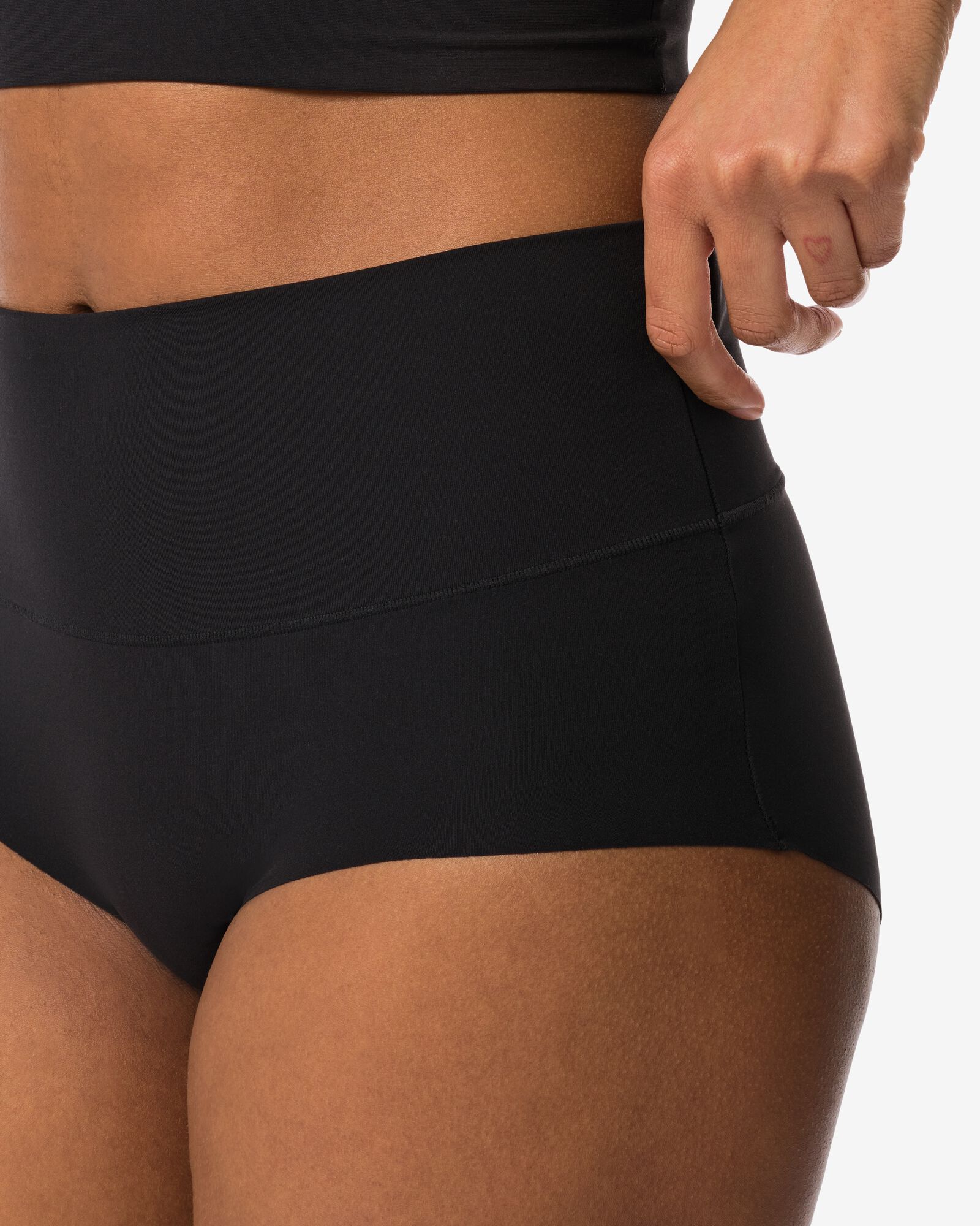 slip taille haute femme lissant noir - 19650303BLACK - HEMA