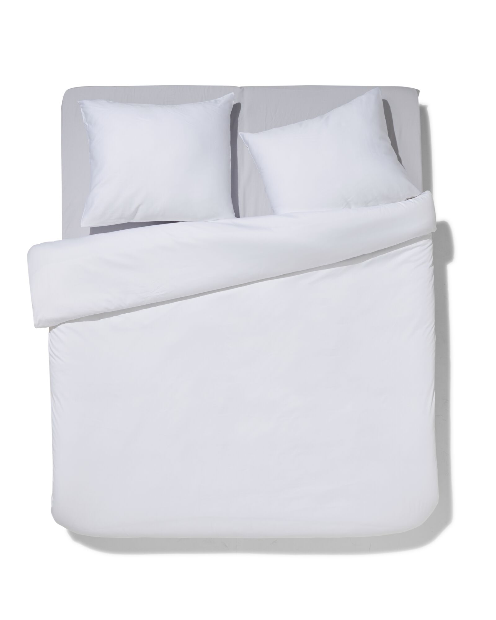 housse de couette 240x200/220cm satin blanc - 5790151 - HEMA