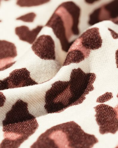 pyjama femme microfibre l&eacute;opard marron clair - 23400970LIGHTBROWN - HEMA