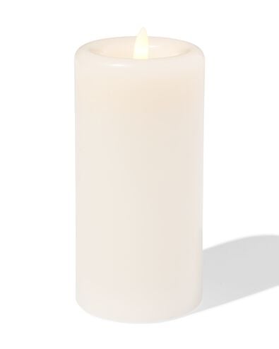Bougie LED ⌀7,5x15cm ivoire - 13550141 - HEMA