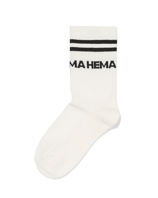chaussettes HEMA pour enfants et adultes blanc cass&eacute; blanc cass&eacute; - 4120630OFFWHITE - HEMA