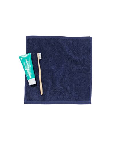 handdoeken - zware kwaliteit nachtblauw gezichtsdoekjes 30 x 30 - 5245412 - HEMA