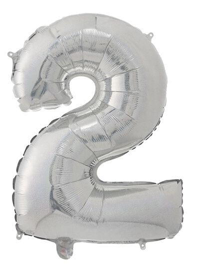 schillernder XL-Folienballon Zahl 2 - 1000016273 - HEMA