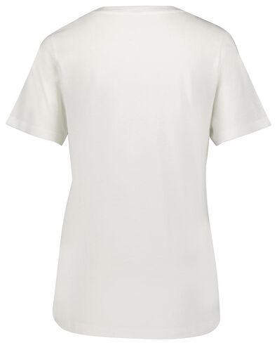 t-shirt femme love blanc cassé - 1000023979 - HEMA
