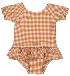maillot de bain bébé carreaux marron marron - 1000026860 - HEMA
