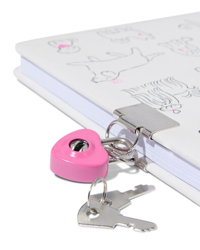 dagboek A5 met slotje honden - 61104404 - HEMA