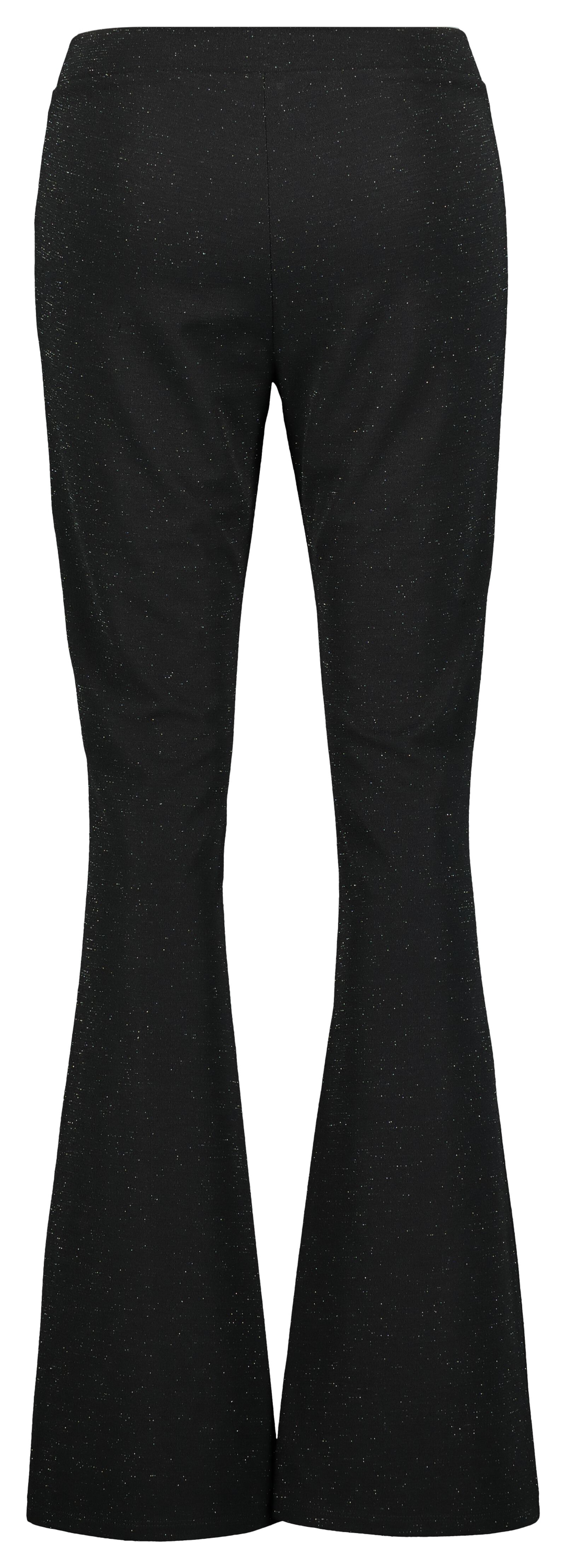 Damen-Schlaghose, Glitter schwarz schwarz - 1000021698 - HEMA
