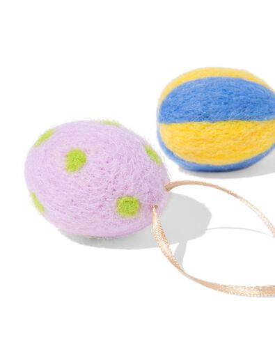 d&eacute;corations &agrave; suspendre de P&acirc;ques feutre &oelig;uf - 6 pi&egrave;ces - 25800063 - HEMA