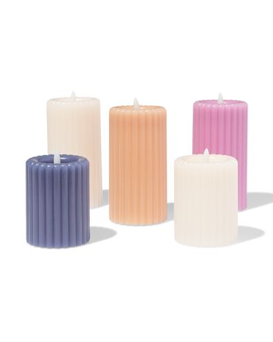 bougie led nervur&eacute;e ivoire  - 13550093 - HEMA