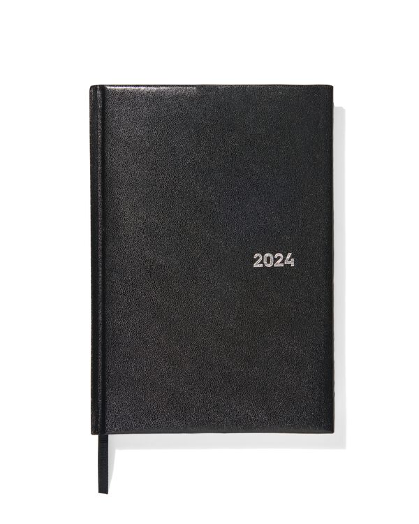 agenda annuel 2024 noir 21x14.5 - 14640216 - HEMA