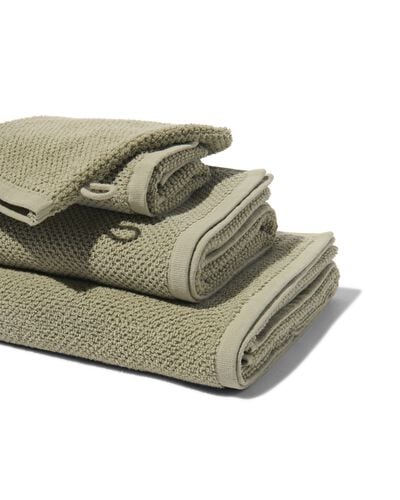 tweedekans gastendoek recycled katoen 30x50 grijsgroen - 5240213 - HEMA