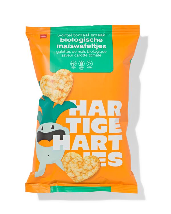 bio ma&iuml;swafeltjes wortel-tomaat 30g - 10250039 - HEMA