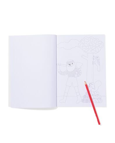 livre de coloriage A4 animaux de la for&ecirc;t - 15900289 - HEMA