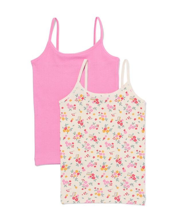 kinder singlet rib - 2 stuks multicolor multicolor - 19300360MULTICOLOUR - HEMA