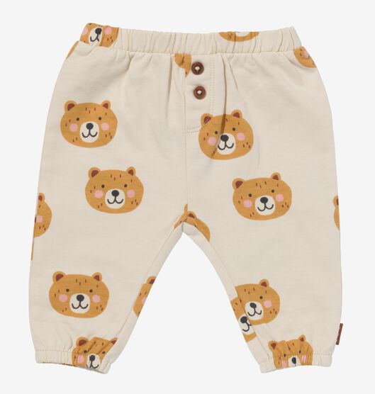 pantalon sweat nouveau-né avec ours coton - 1000029168 - HEMA