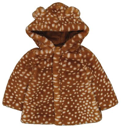 manteau bébé en teddy marron - 1000024766 - HEMA