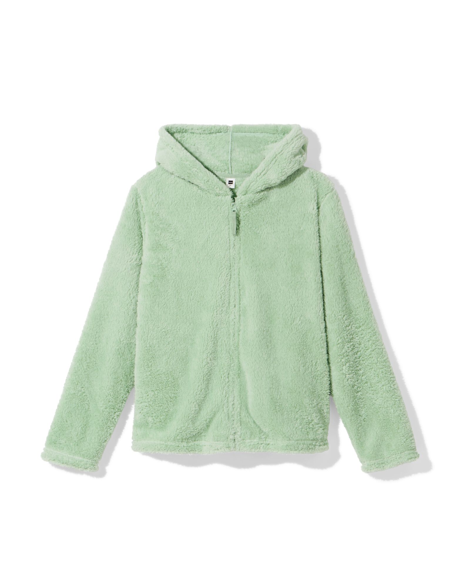 Damen-Loungejacke aus Teddyfleece gr&uuml;n gr&uuml;n - 23401255GREEN - HEMA