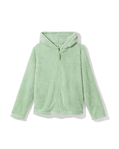 Damen-Loungejacke aus Teddyfleece gr&uuml;n gr&uuml;n - 23401255GREEN - HEMA