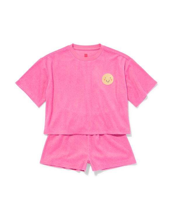 kinder shortama badstof roze roze - 23061080PINK - HEMA