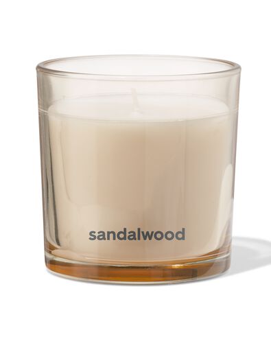 bougie parfum&eacute;e en verre ⌀10x10cm bois de santal - 13507588 - HEMA