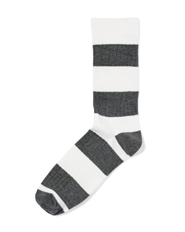 chaussettes à rayures homme gris foncé gris foncé - 4170425DARKGREY - HEMA