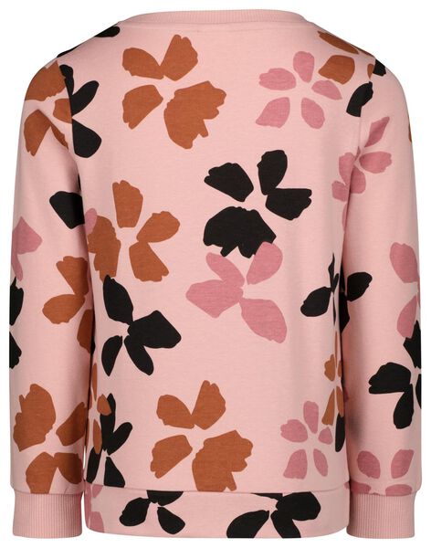 kinder sweater met bloemen roze - 1000028811 - HEMA