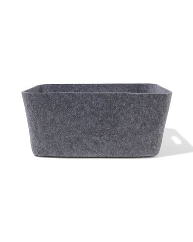 Aufbewahrungskorb 36 &times; 27 &times; 16 cm, L Filz, Grau - 39800089 - HEMA