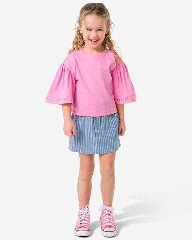 jupe enfant rayures bleu clair bleu clair - 30850079LIGHTBLUE - HEMA