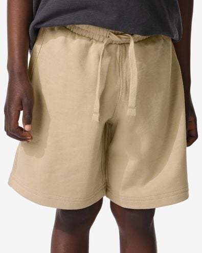 kindershort regular fit sweatstof - 2 stuks beige beige - 30714603BEIGE - HEMA