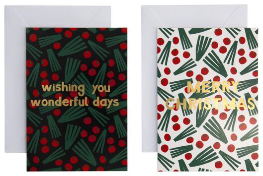 10er-Pack Weihnachtskarten mit Umschlag, 14.5 x 9.5 cm - 25340030 - HEMA