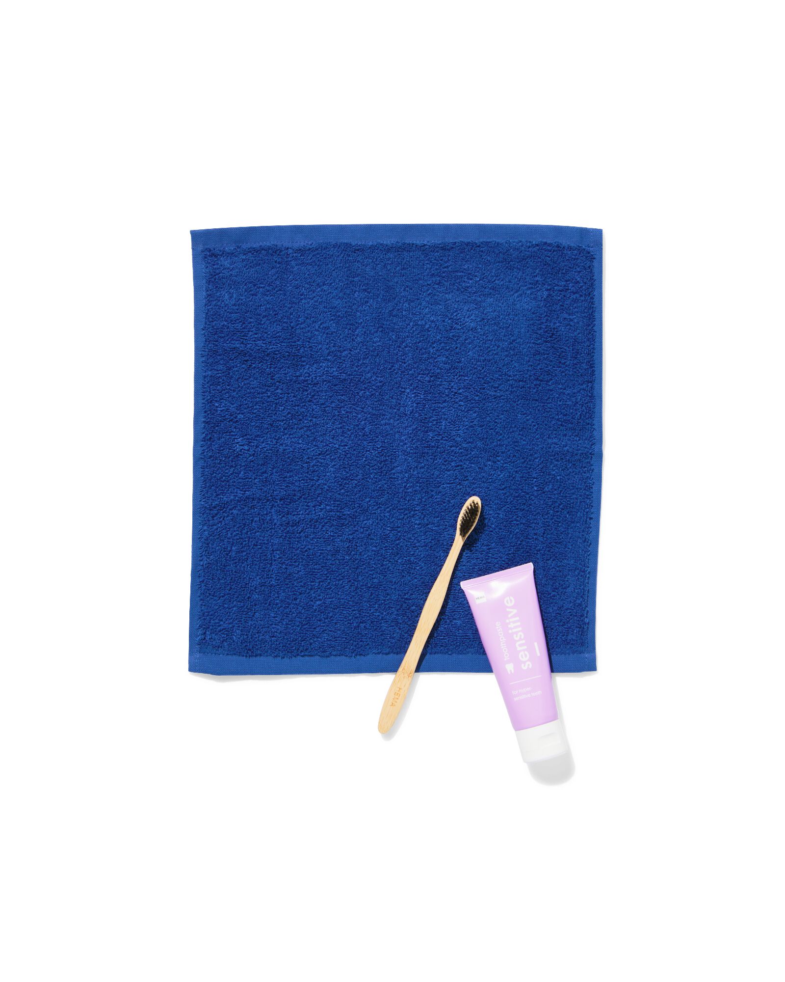 handdoeken - zware kwaliteit kobaltblauw gezichtsdoekjes 30 x 30 - 5282880 - HEMA