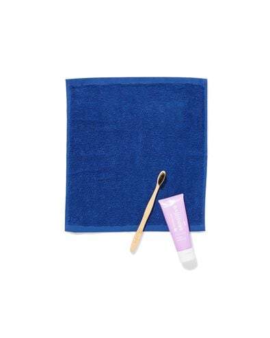 handdoeken - zware kwaliteit kobaltblauw gezichtsdoekjes 30 x 30 - 5282880 - HEMA