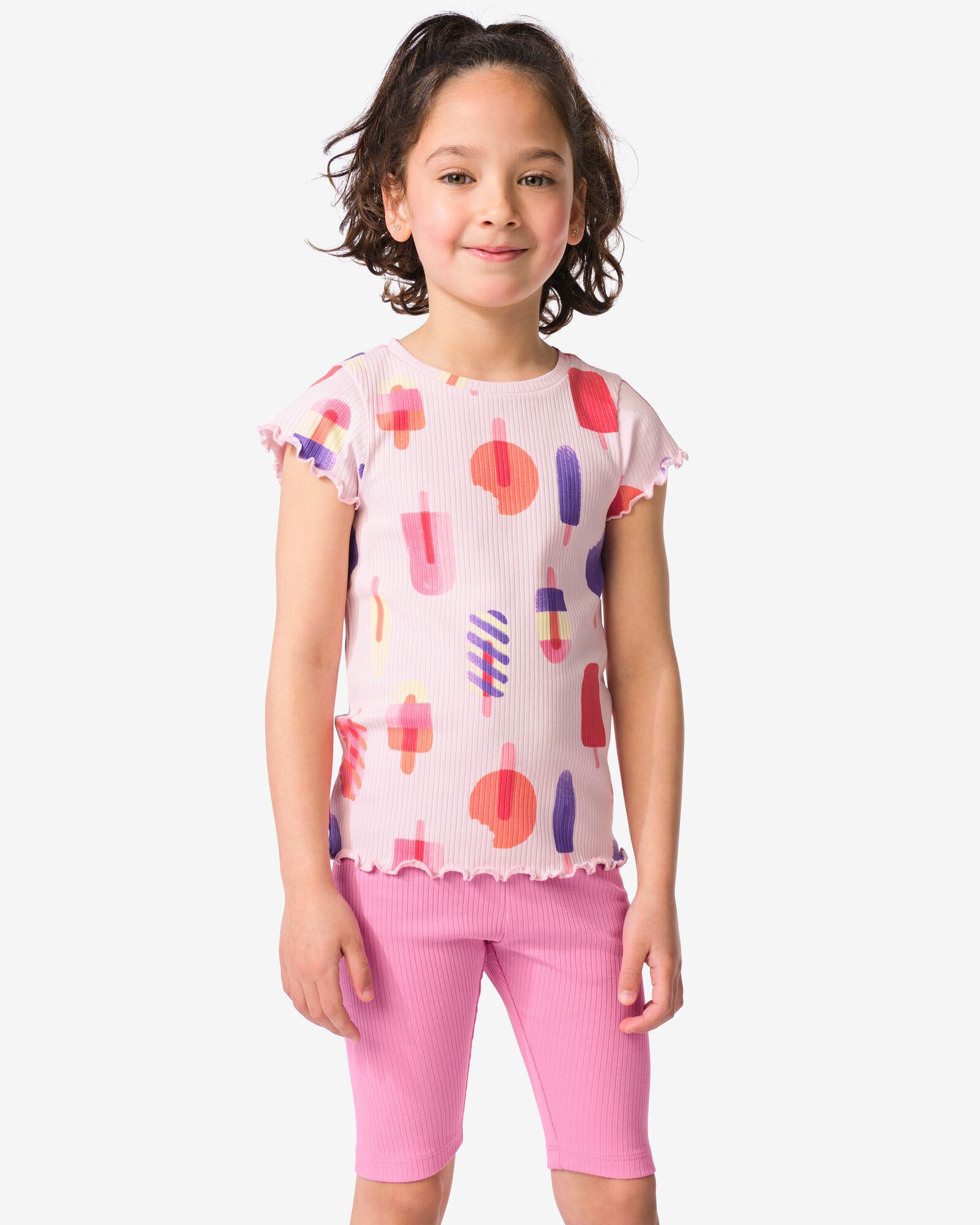 Kinder-T-Shirt, Jersey, gebl&uuml;mt lila lila - 30866428LILAC - HEMA