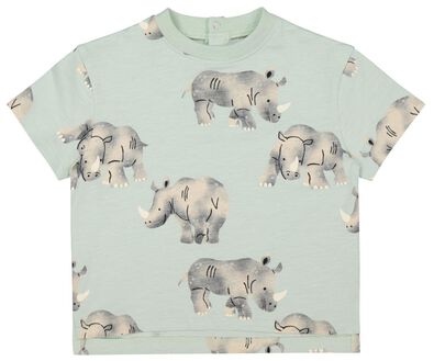 t-shirt bébé rhinocéros bleu - 1000027377 - HEMA
