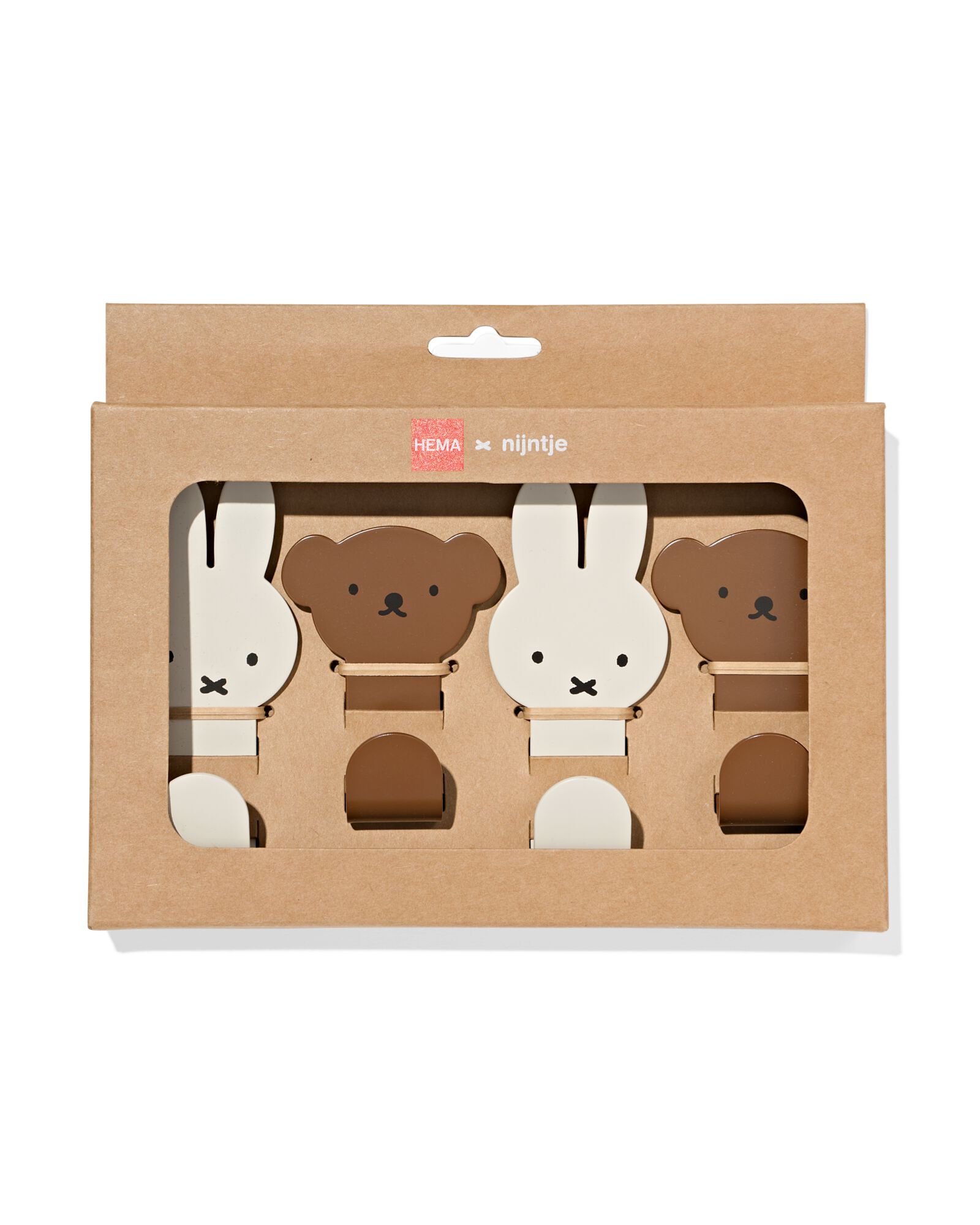 crochets adh&eacute;sifs Miffy 10.4x4.8cm - 4 pi&egrave;ces - 60410311 - HEMA